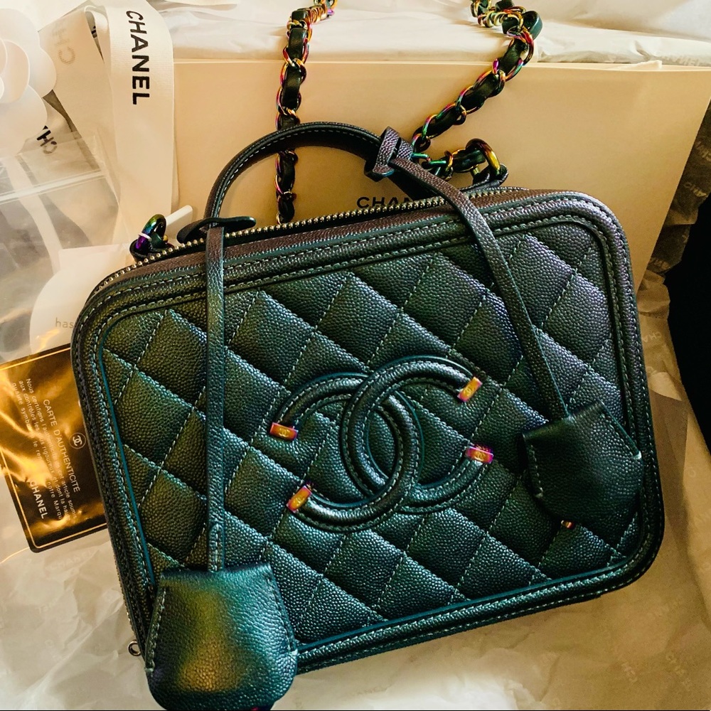 Chanel Quilted Filigree CC Medium Vanity